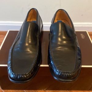 Coach Mens Black Leather Loafers!